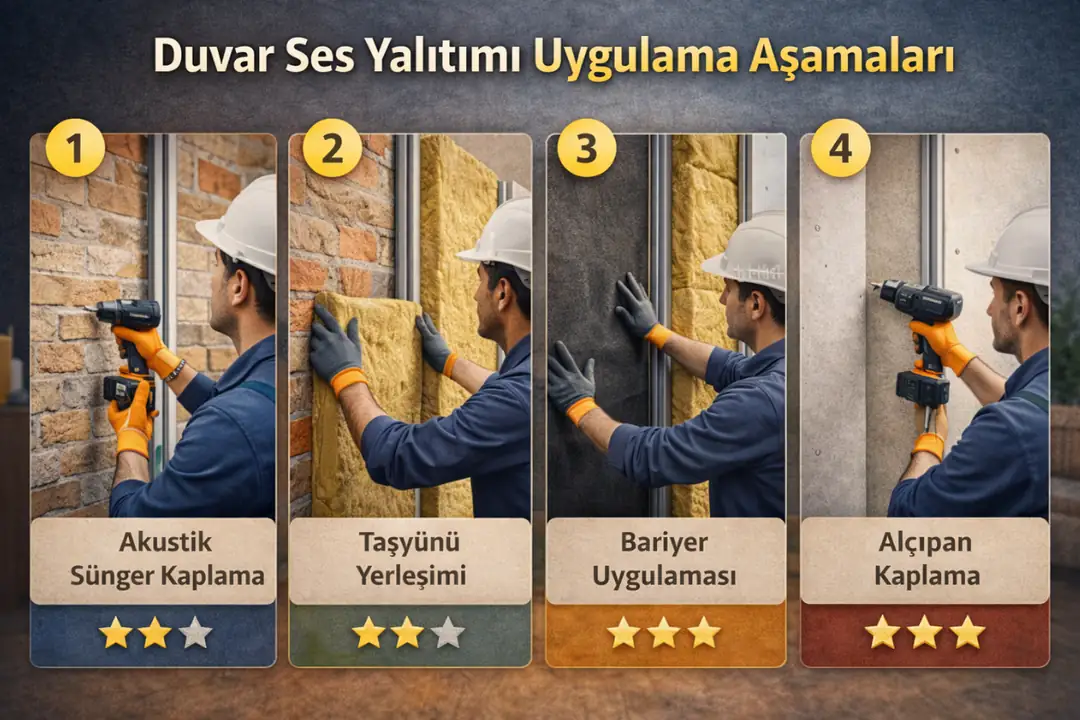 Duvar ses yalıtımı uygulama aşamaları adım adım anlatım