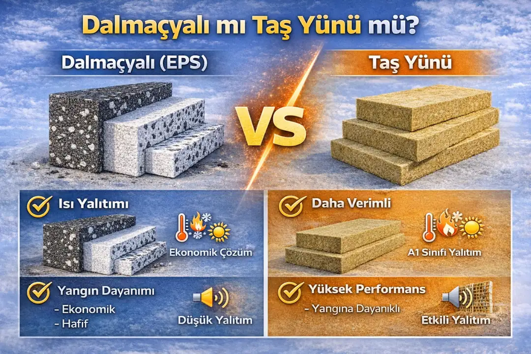 Dalmaçyalı mantolama ile taş yünü mantolama karşılaştırması&nbsp;