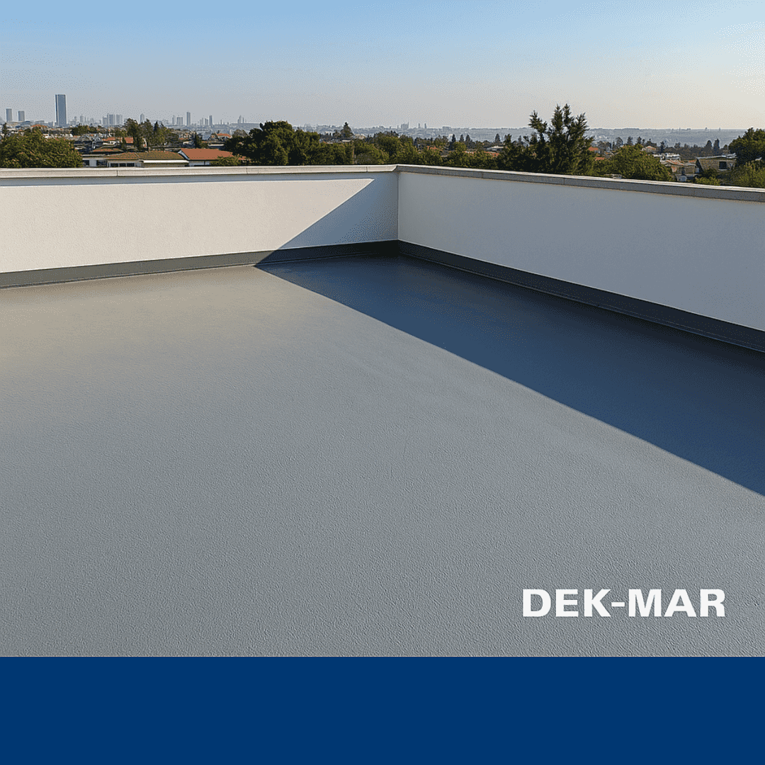 Dek-Mar İnşaat tarafından tamamlanmış teras ve çatı su yalıtımı referans projesi – PU 214 uygulaması.