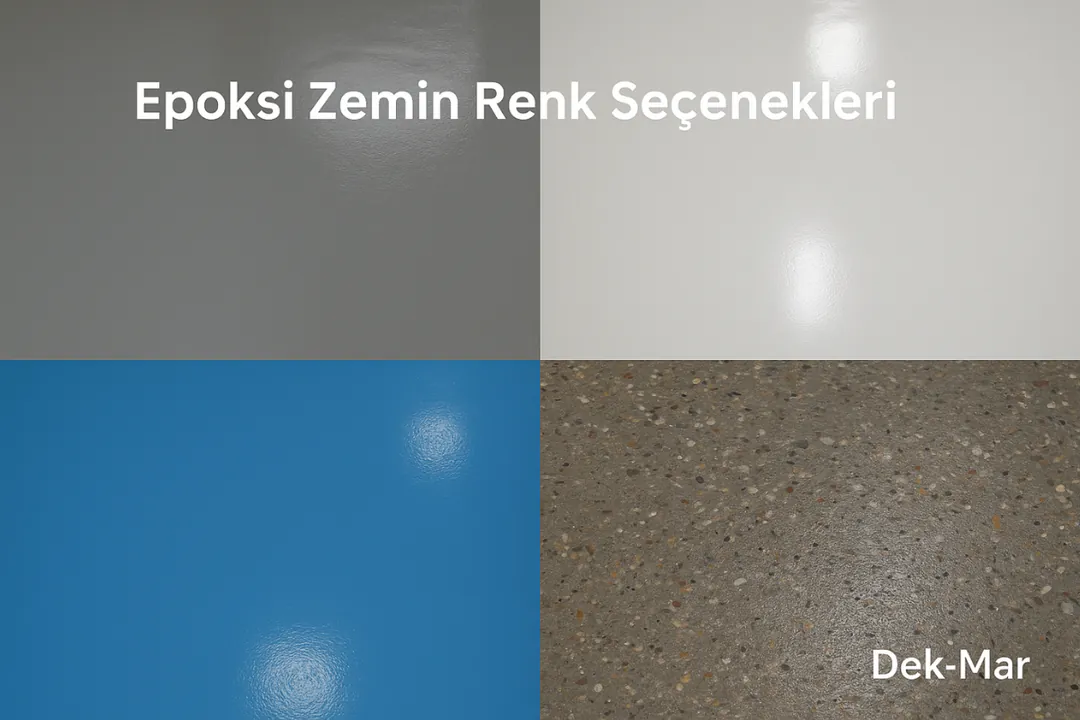 Epoksi zemin renkleri – gri, beyaz, mavi, şeffaf yüzeyler – Dek-Mar