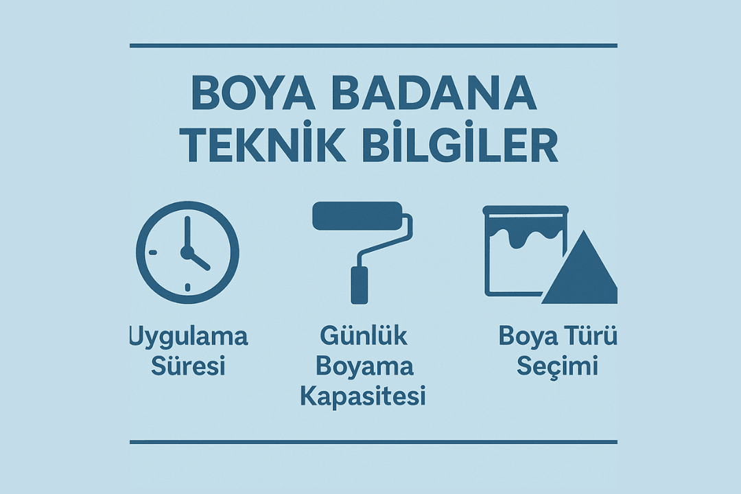 Boya badana teknik bilgileri – uygulama süresi, günlük boyama kapasitesi, boya türü seçimi. 