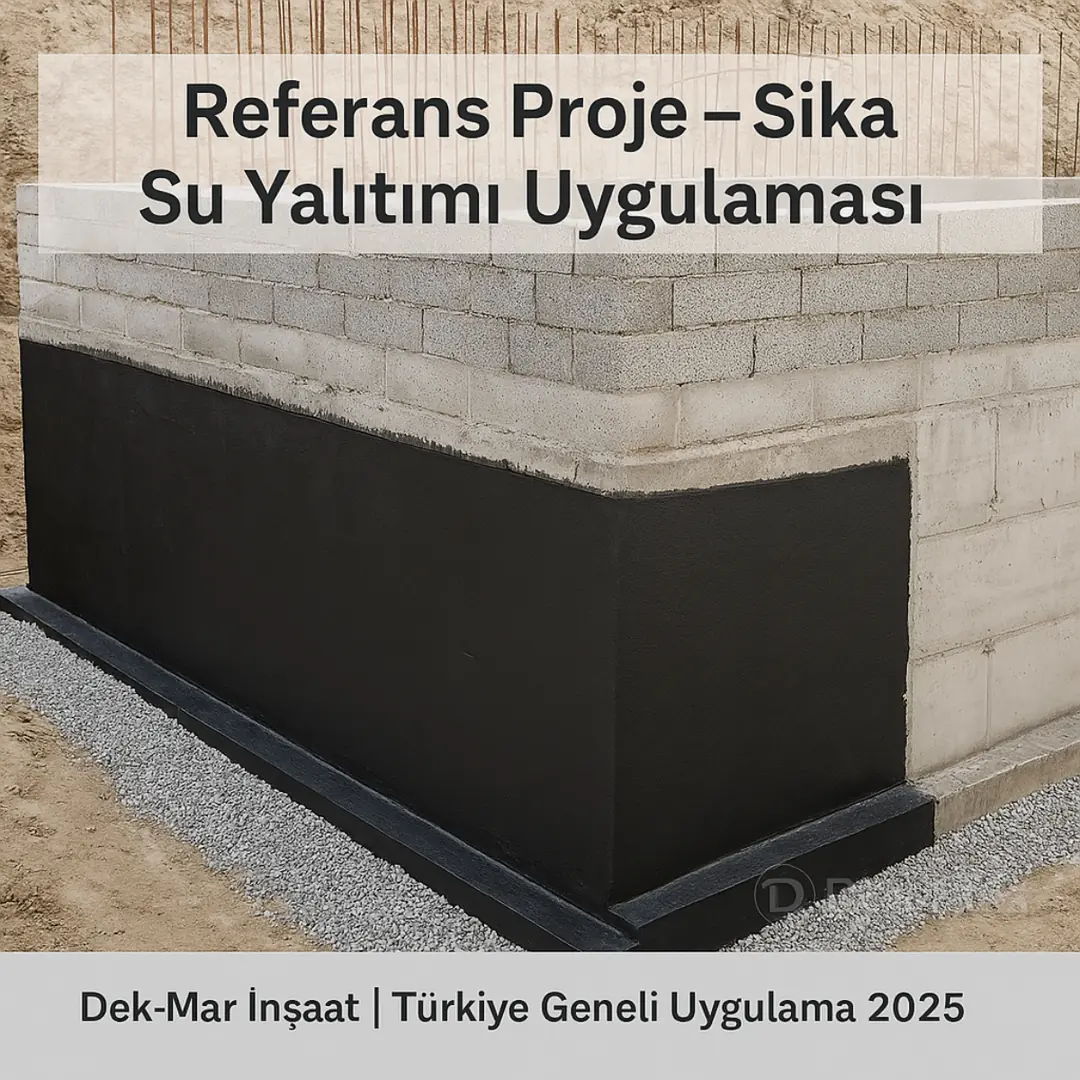 Dek-Mar referans projesi – Sika su yalıtımı uygulaması 2025 – profesyonel izolasyon çözümü