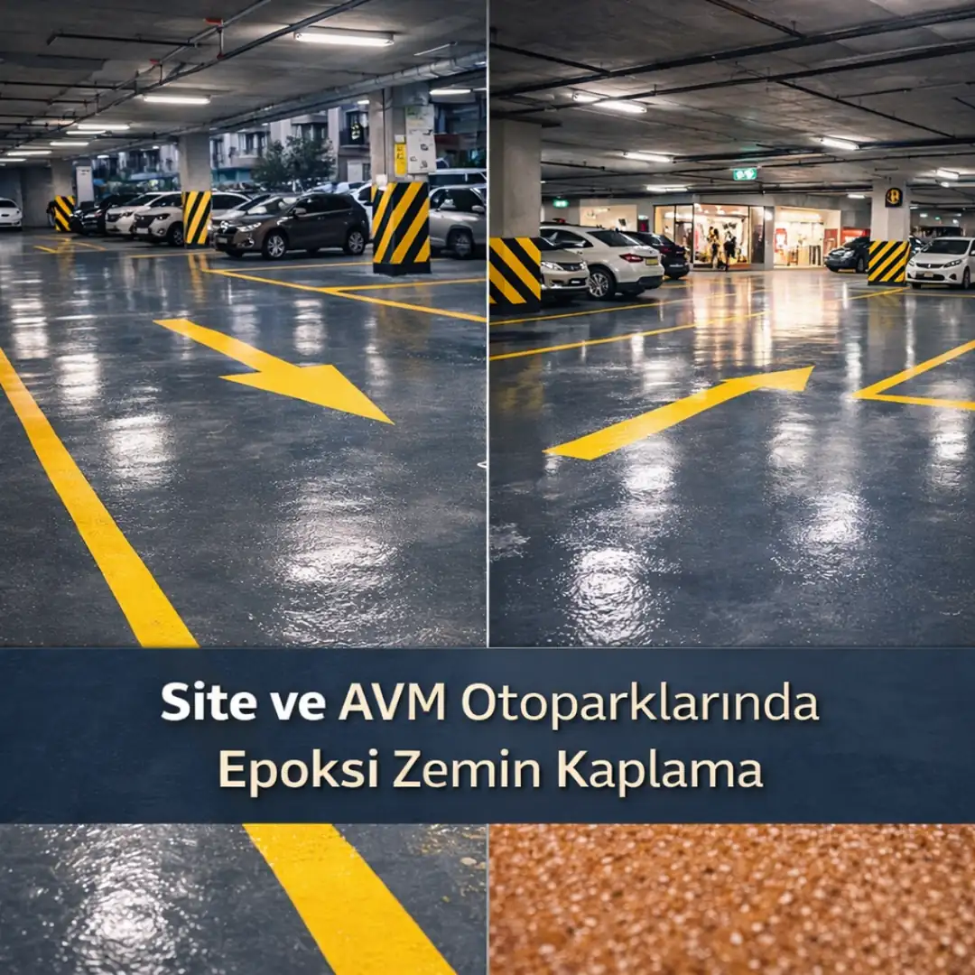 Site ve AVM otoparklarında epoksi zemin kaplama