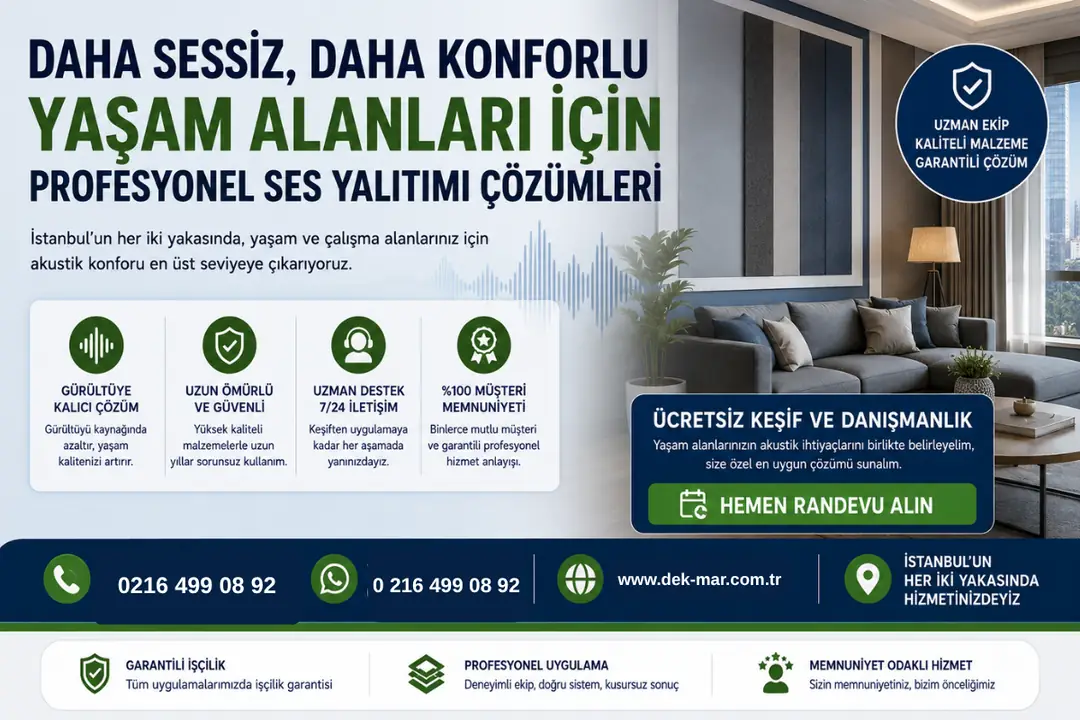 İstanbul'da profesyonel ses yalıtımı sonrası sessiz yaşam alanı