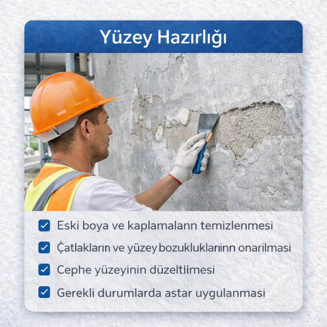 mantolama öncesi dış cephe yüzey hazırlığı&nbsp;
