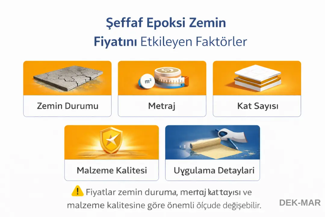 Şeffaf epoksi zemin kaplama fiyatını etkileyen faktörler – zemin, metraj ve uygulama detayları&nbsp;