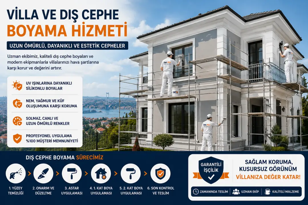 Villa dış cephe boya uygulaması İstanbul&nbsp;