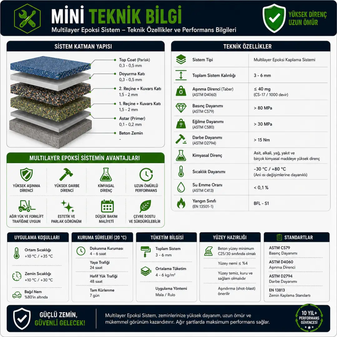 Multilayer epoksi teknik özellikleri bilgi kutusu&nbsp;