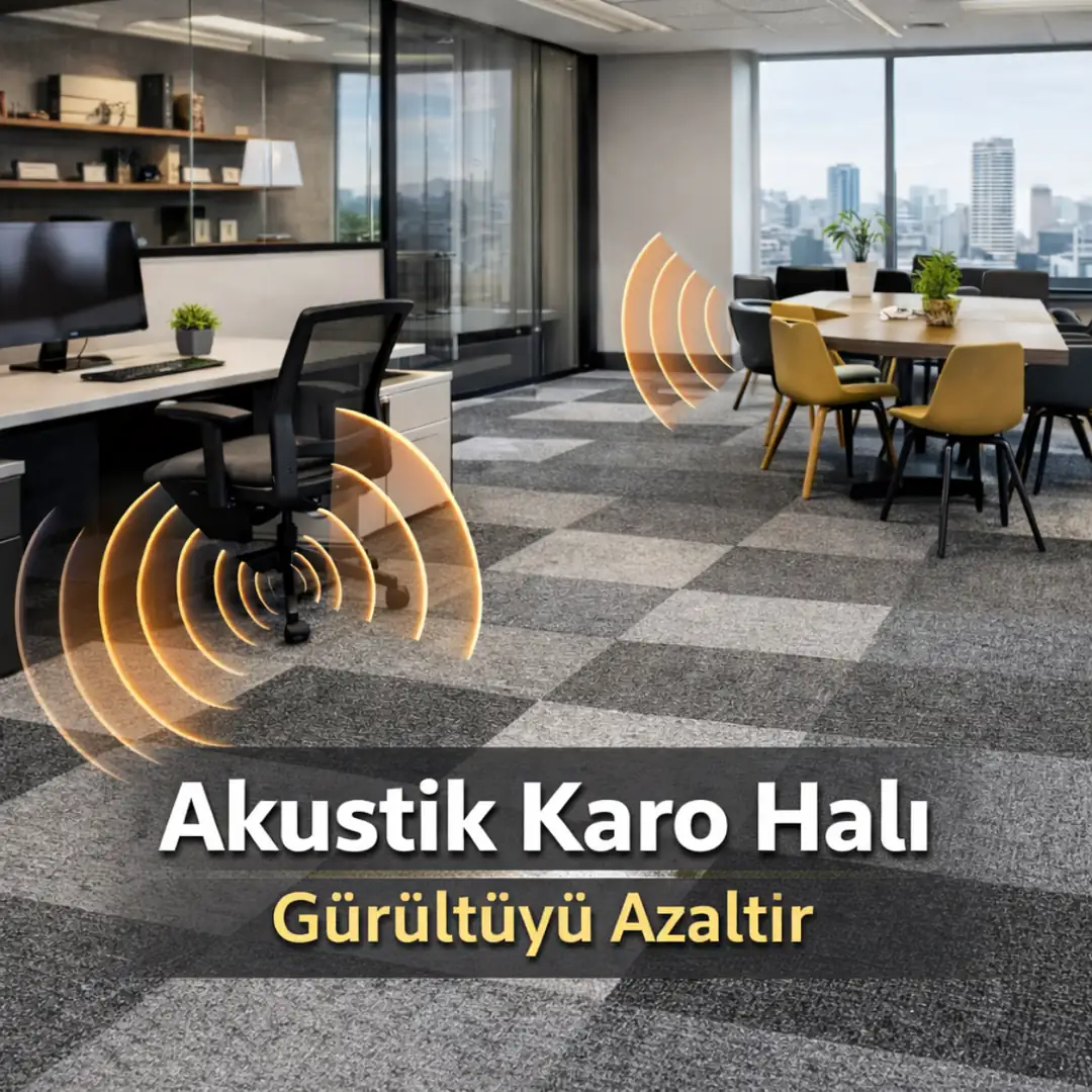 akustik karo halı ofis ses yalıtımı gürültü azaltma&nbsp;
