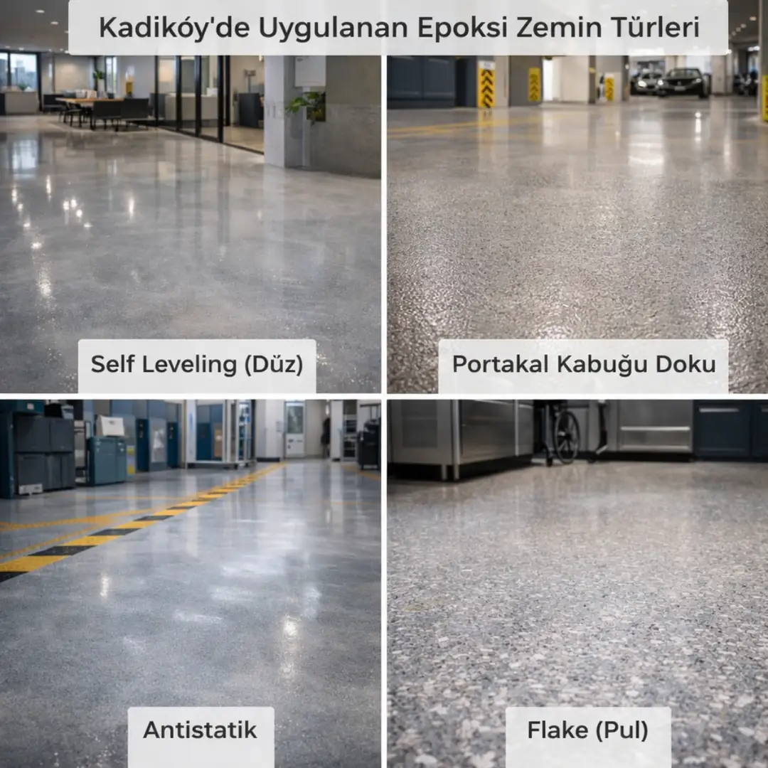 Self leveling portakal kabuğu antistatik ve flake epoksi karşılaştırma