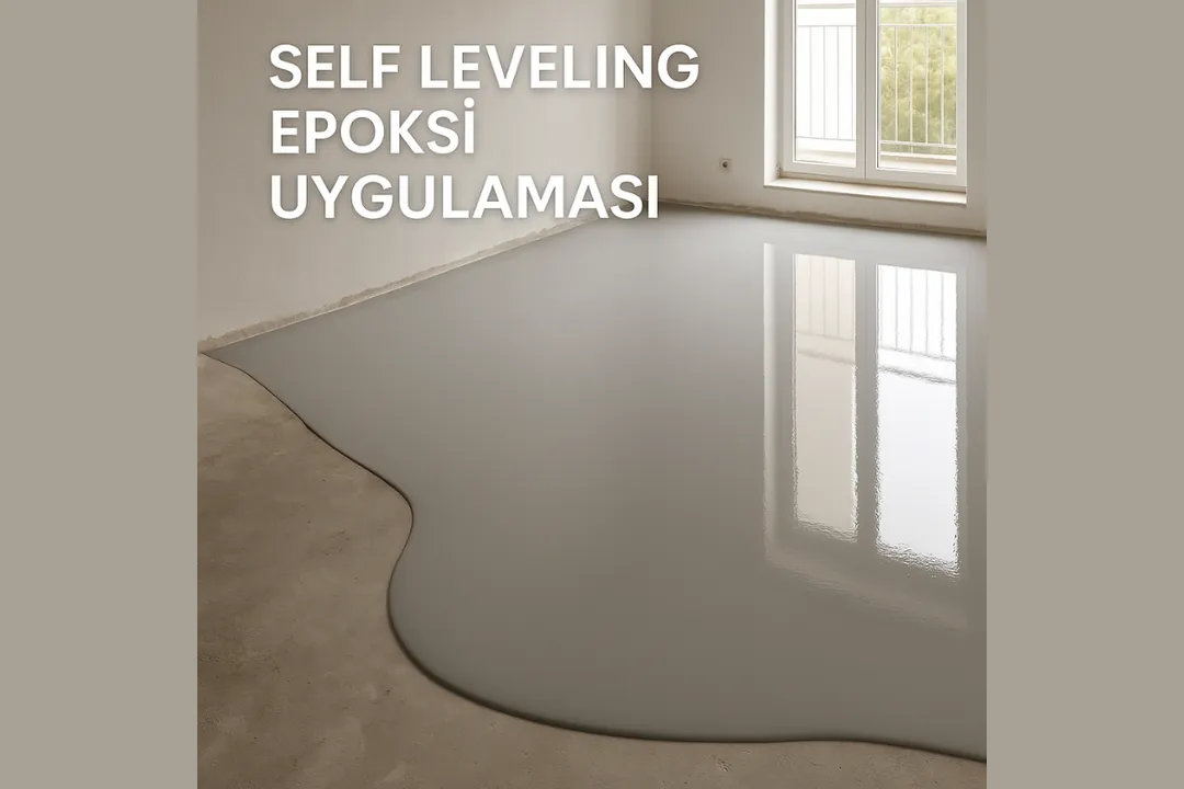 Self leveling epoksi uygulaması – düz ve parlak yüzey örneği – Dek-Mar 