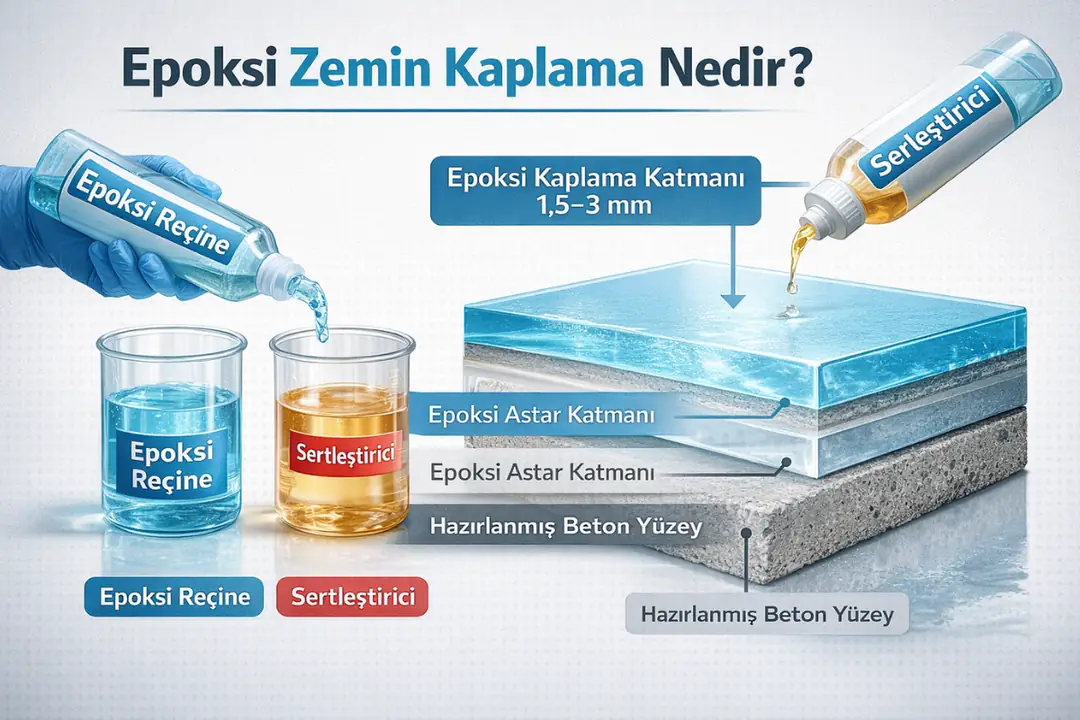 Epoksi zemin kaplama nedir, beton üzerine epoksi reçine uygulama sistemi&nbsp;