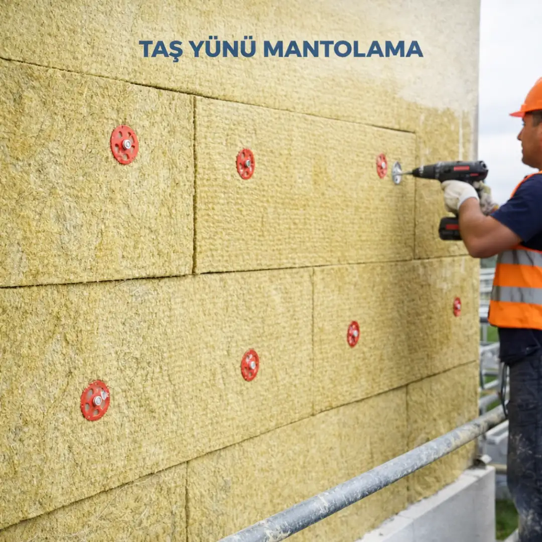 taş yünü mantolama dış cephe ısı yalıtım sistemi&nbsp;