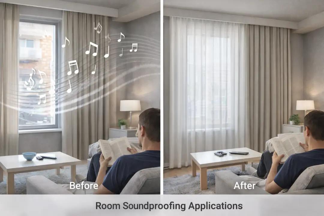 Odaya ses yalıtımı önce ve sonra farkı, gürültü azaltma etkisi&nbsp;