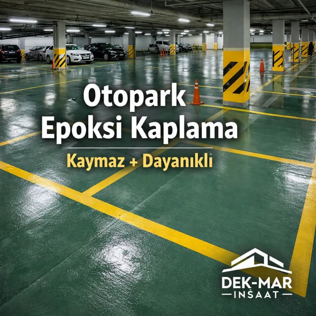 Esenyurt site altı otopark epoksi zemin kaplama kaymaz yüzey çizgili uygulama dayanıklı otopark zemin çözümü&nbsp;