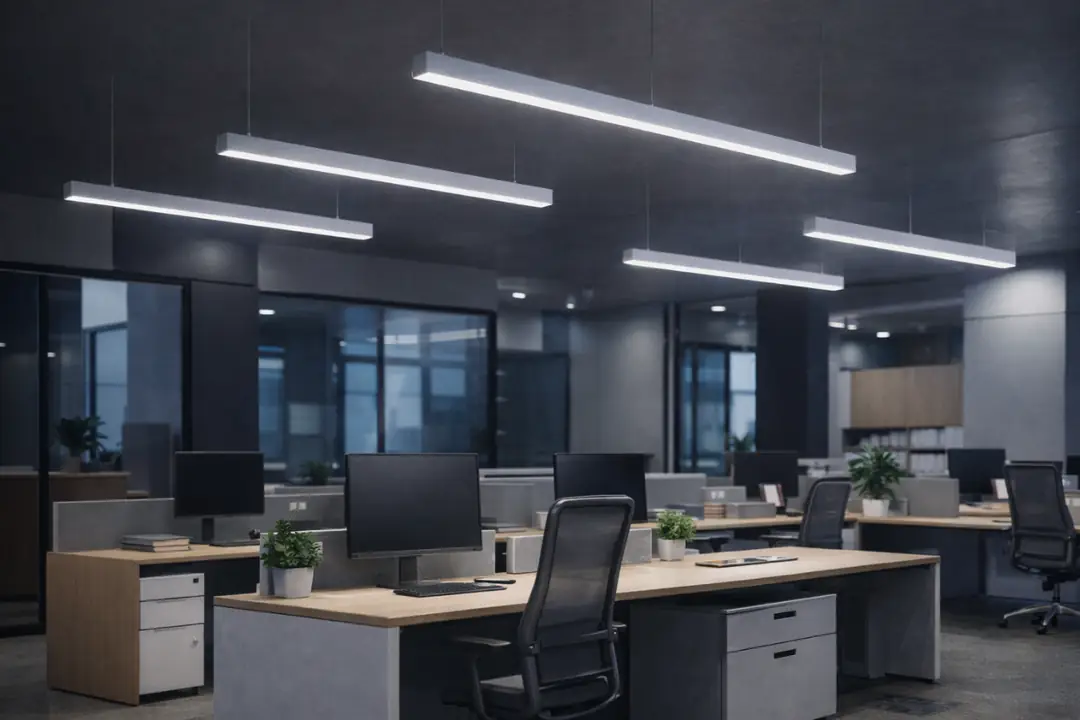 Profesyonel projede uygulanan linear armatür aydınlatma sistemi&nbsp;