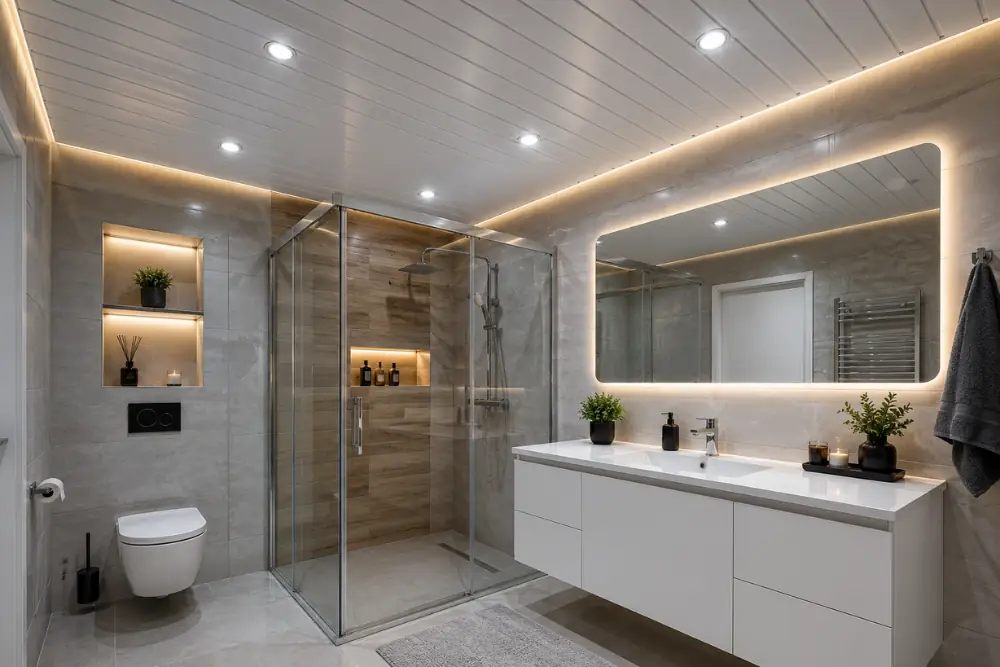 banyo asma tavan modeli suya dayanıklı PVC panel