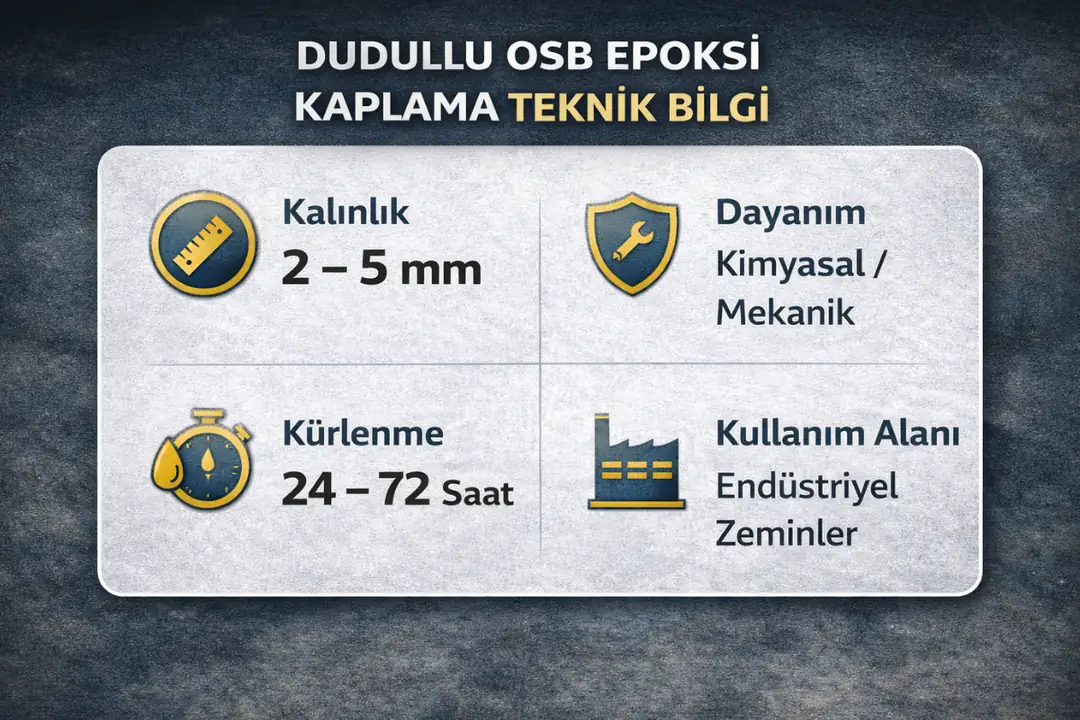 Dudullu OSB epoksi kaplama teknik özellikleri ve endüstriyel performans değerleri&nbsp;