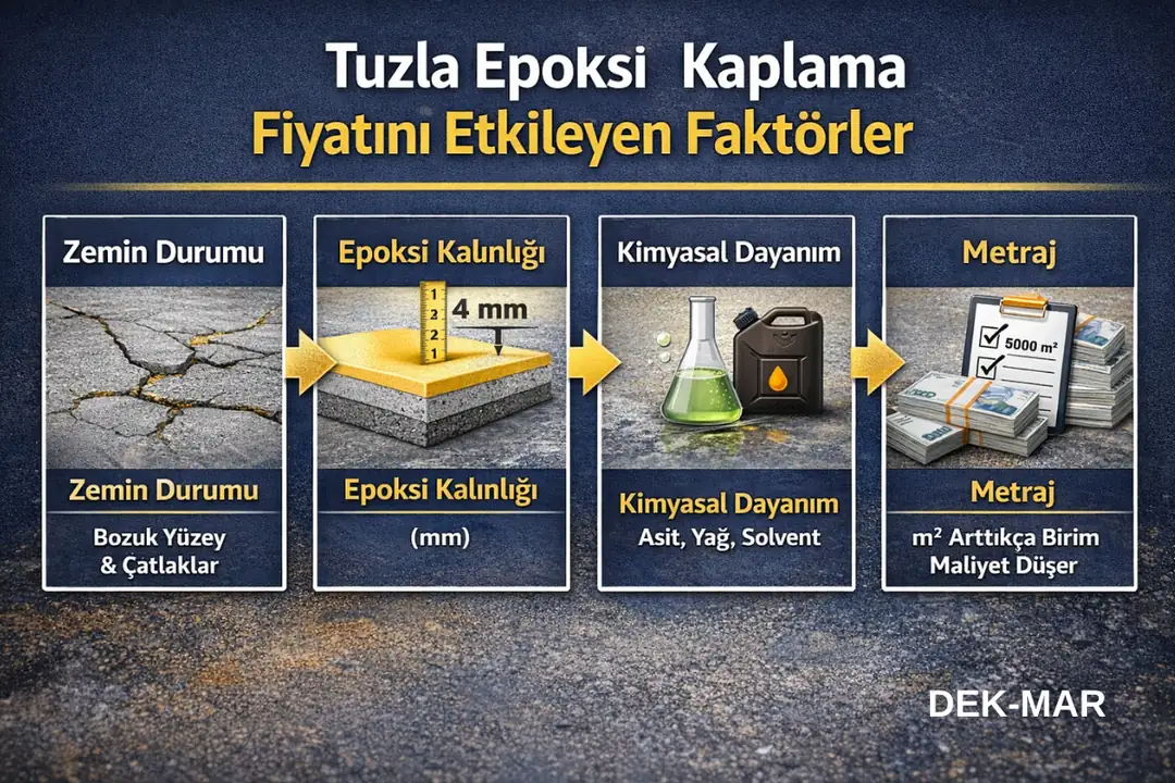 Tuzla sanayi epoksi kaplama fiyatını etkileyen faktörler&nbsp;
