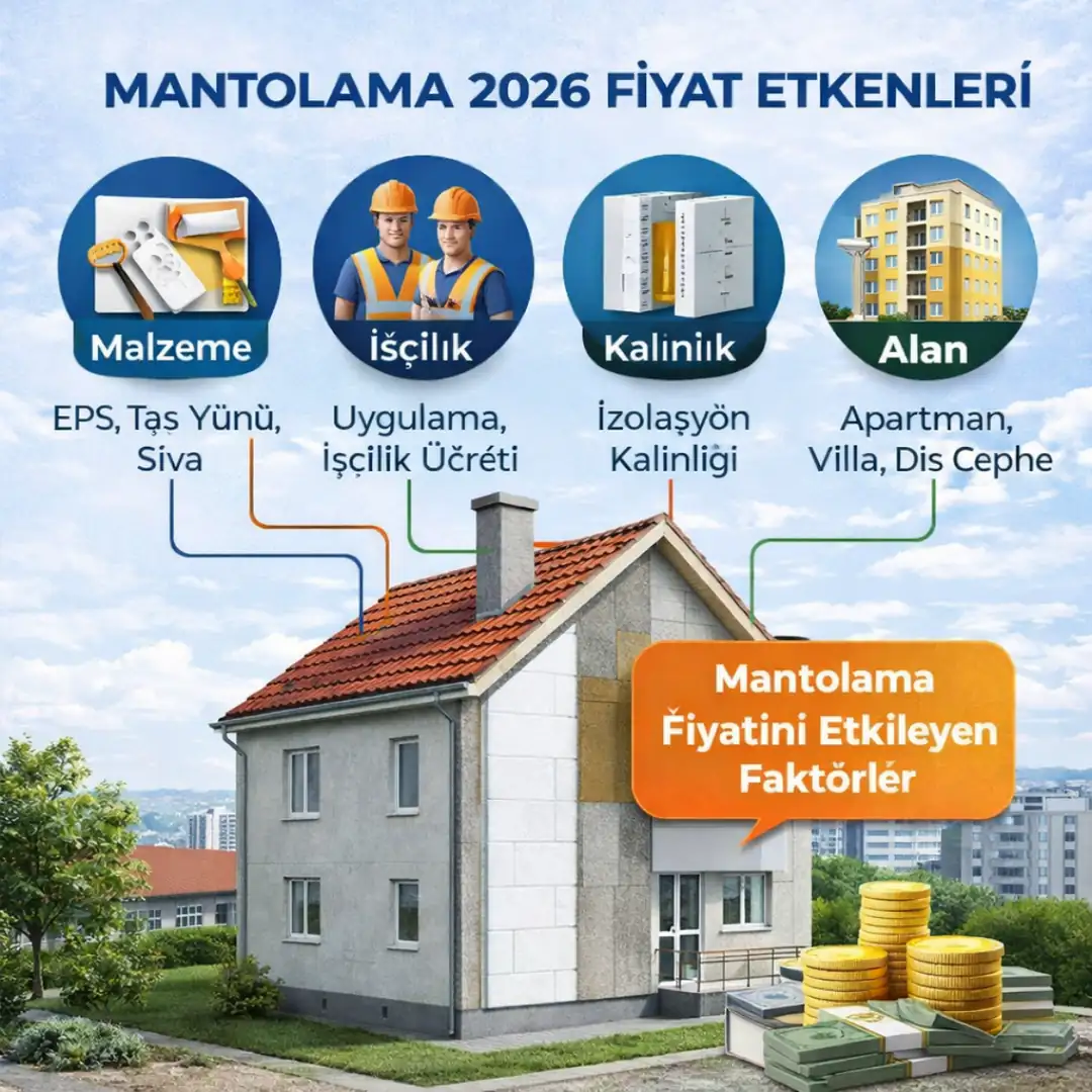 mantolama fiyatını etkileyen faktörler yalıtım maliyet infografik&nbsp;