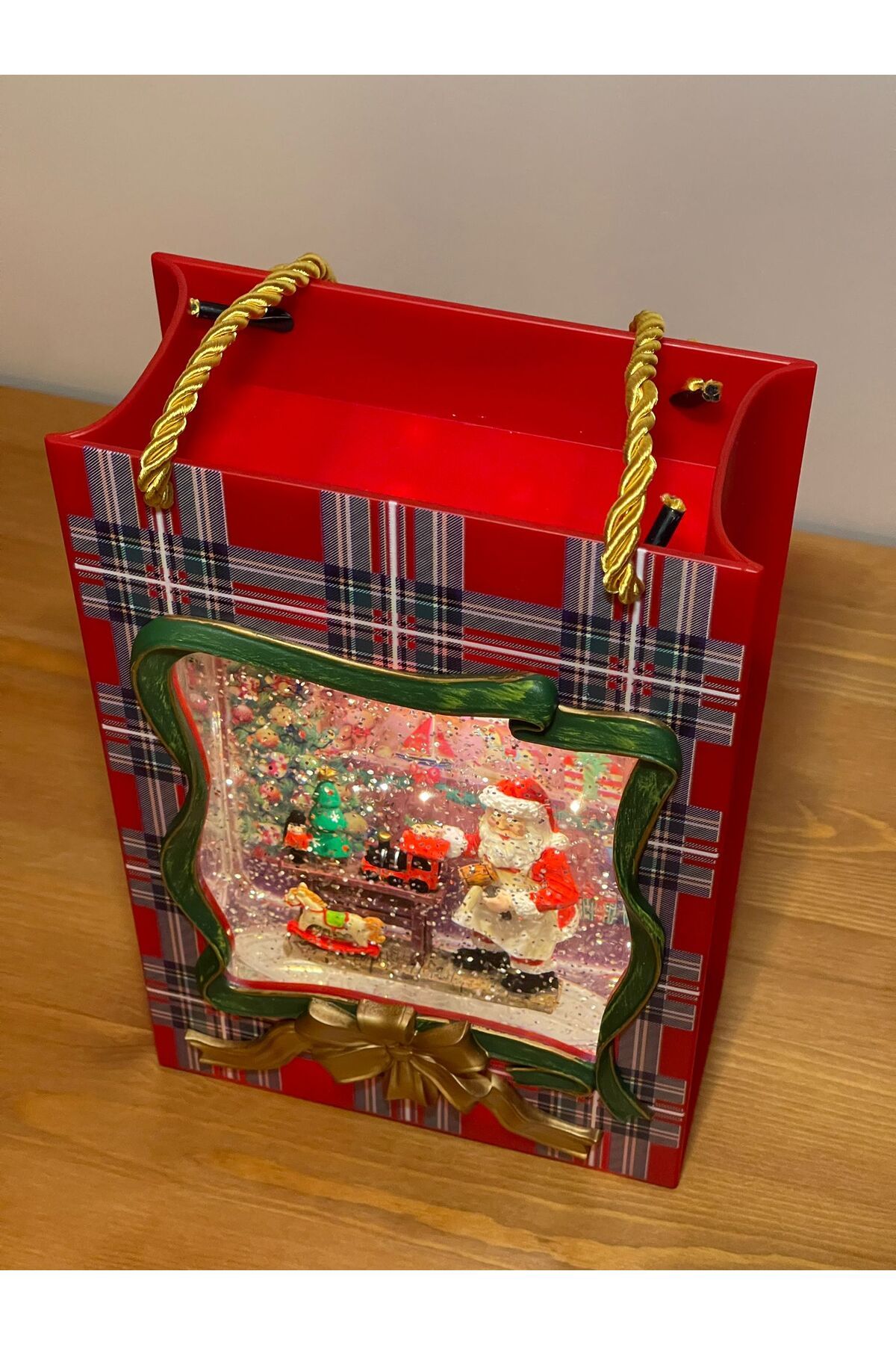 Hediye Paketi Görünümlü, Merry Christmas, Yeni Yıl Hediyesi, Işıklı Hareketli Müzikli, Sessiz Mod