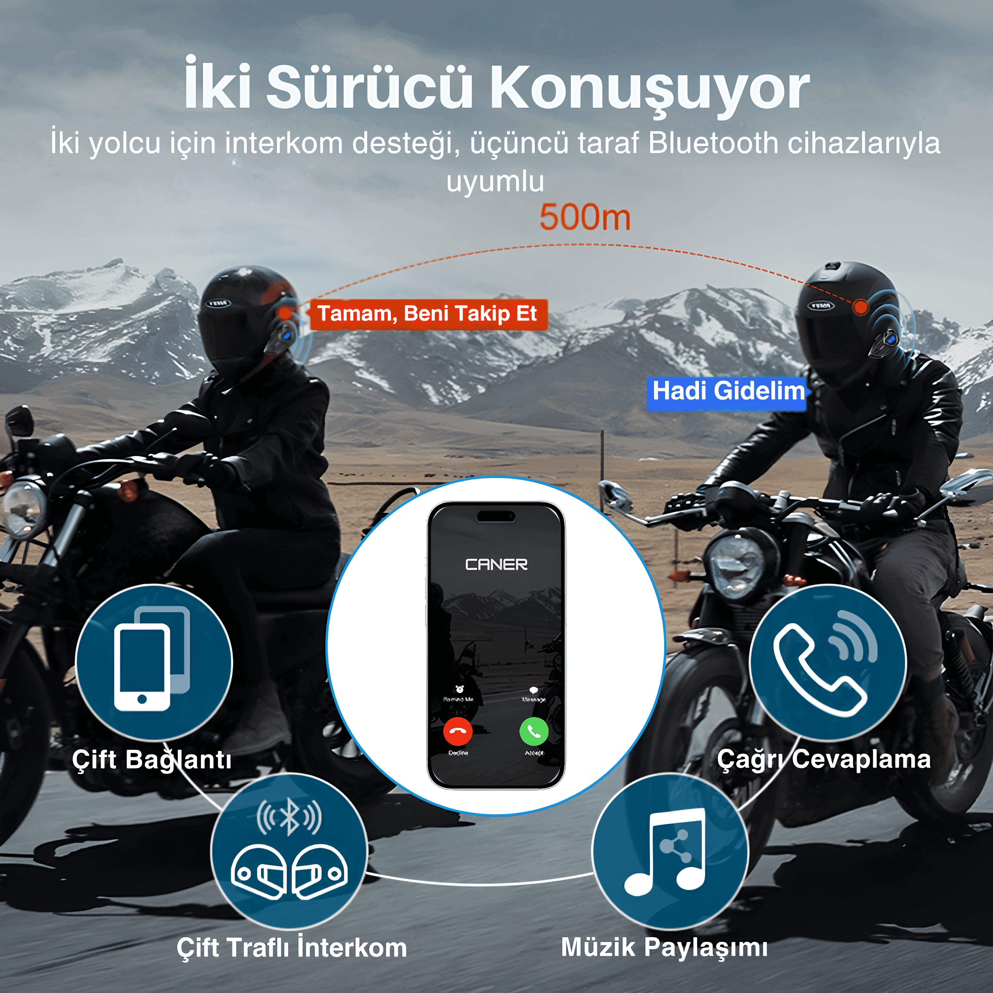 3 Adet Y5X Grup Konuşmalı Kablosuz Kulaklık İnterkom 