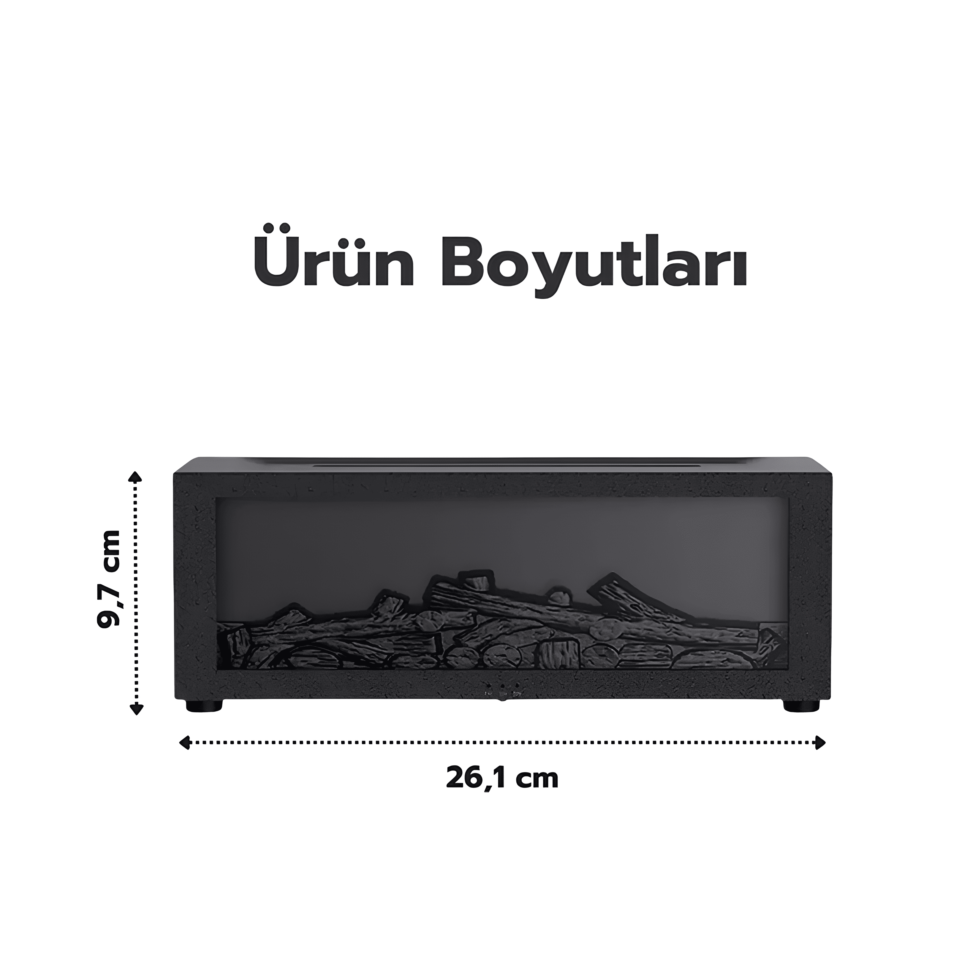7 Renkli Şömine Hava Nemlendirici Aromaterapi Difüzör 