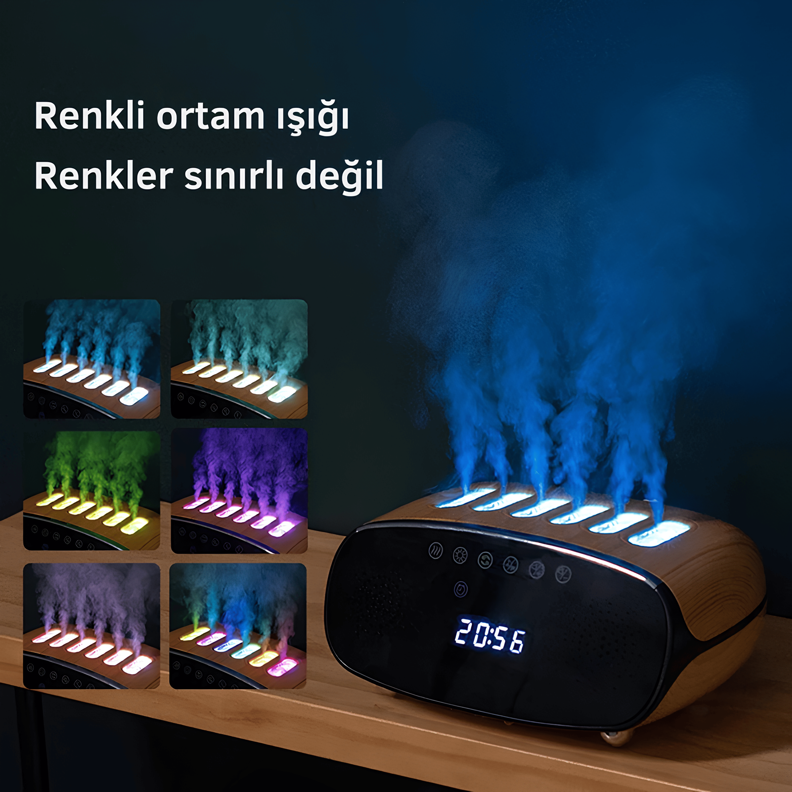 Çok Fonksiyonlu Aroma Dijital Spekaer Nemlendirici