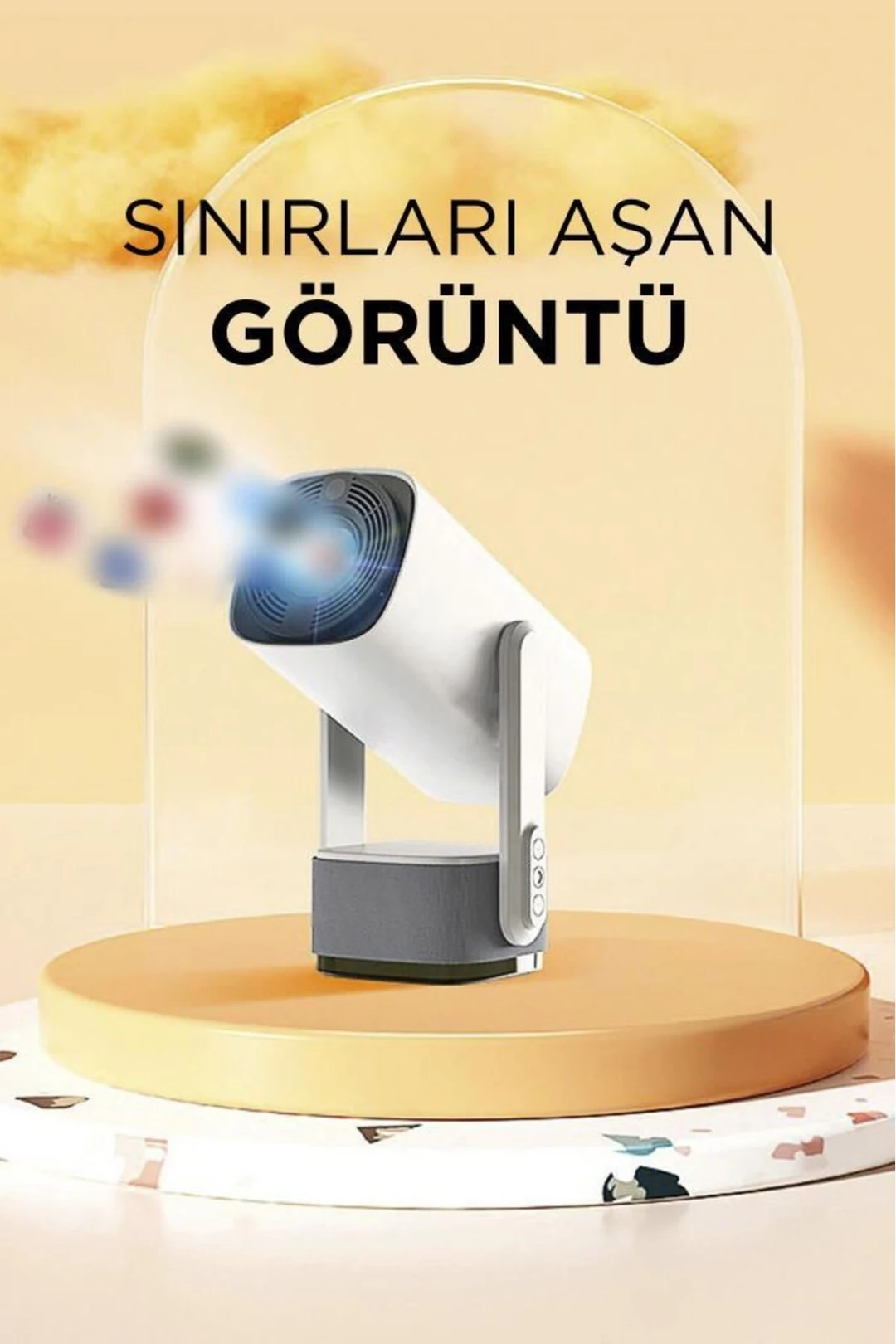 K2 Taşınabilir Sinema Projektörü 4K Şarjlı Bluetooth Akıllı Projeksiyon