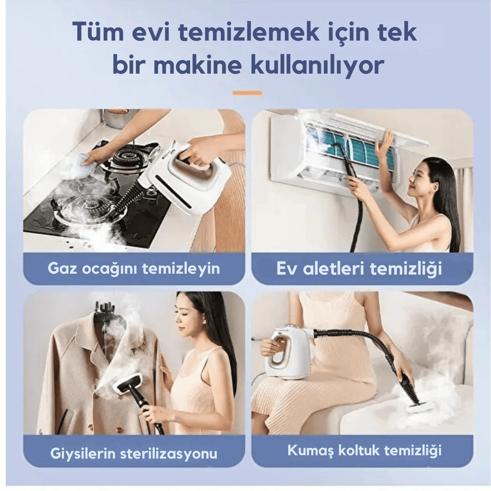 Taşınabilir Basınçlı Buhar Temizleyici (Güçlü, Hızlı)