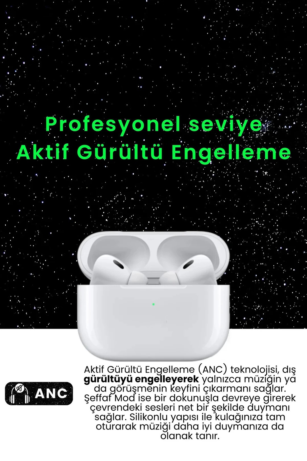 Air Pro 2 Premium ANC Kılıf Hediyeli (2025 Serisi)