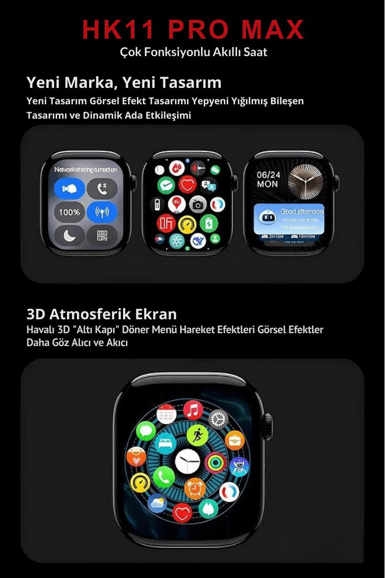Watch 11 HK Pro Max Akıllı Saat (Orjinal Sürüm)