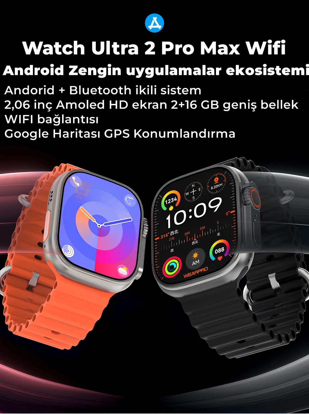 Watch Ultra 2 Pro Max Wifi Android Akıllı Saat 