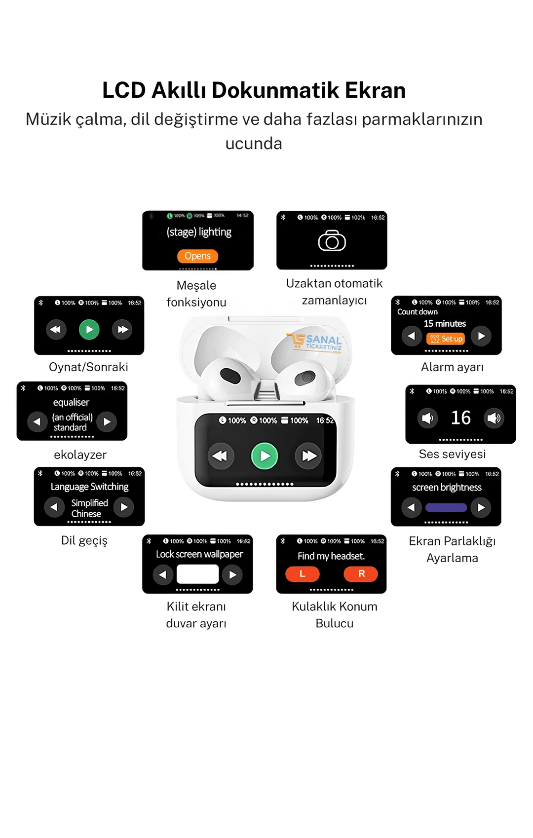 Air 4 ANC Dijital Göstergeli Bluetooth Kulaklık