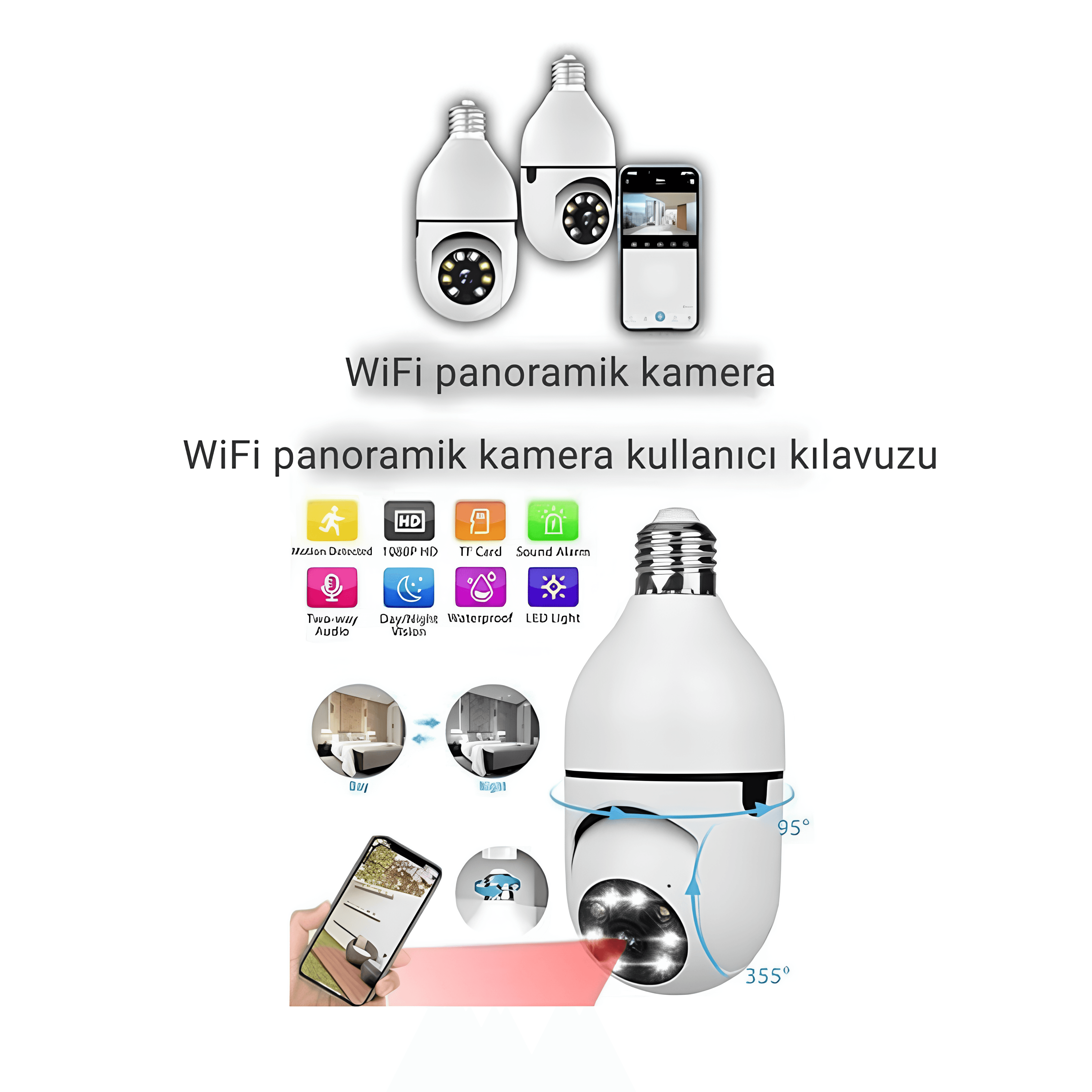Wi-Fi Akıllı Panoramik Kamera