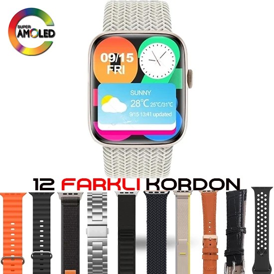 Watch 9 HK Pro Plus ( 12 Kordonlu ) Akıllı Saat