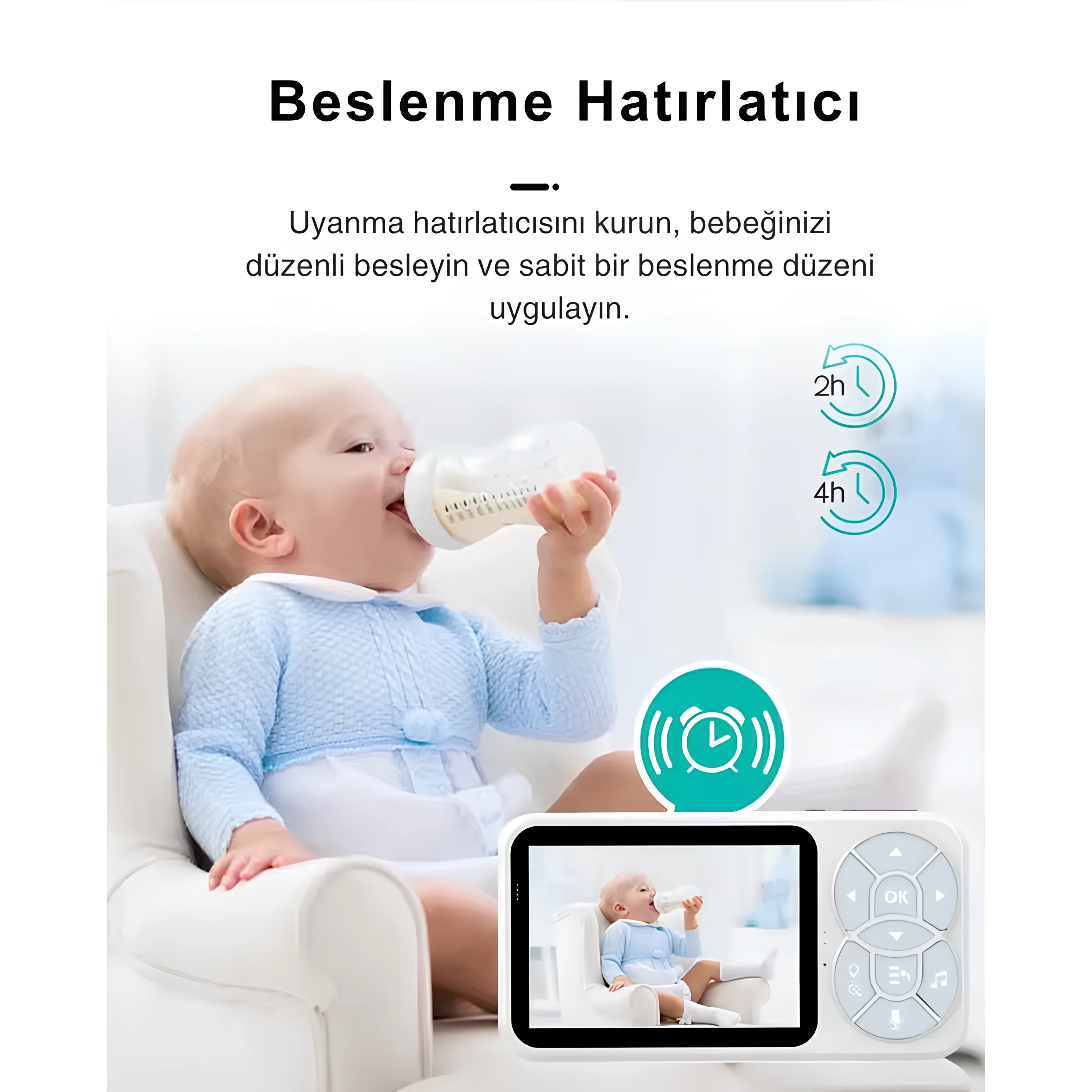 Monitörlü Akıllı Bebek Kamerası
