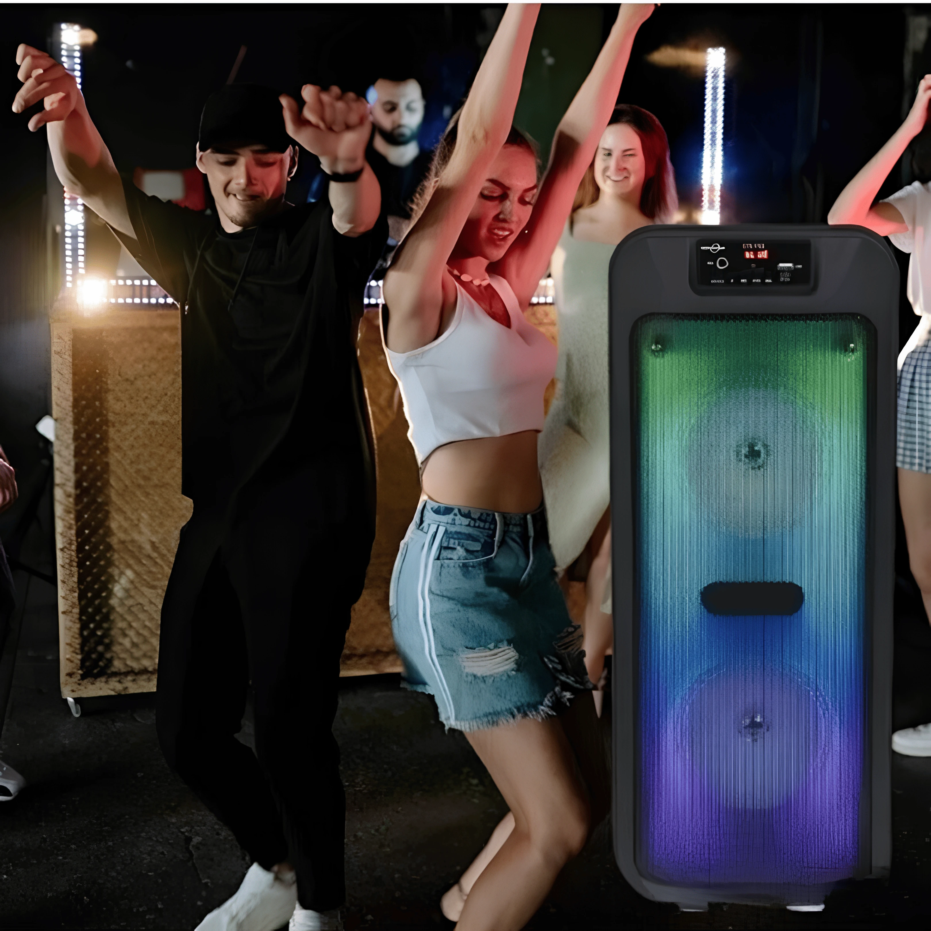 Mikrofonlu RGB Bluetooth Speaker 6.5X2 Gel-Al