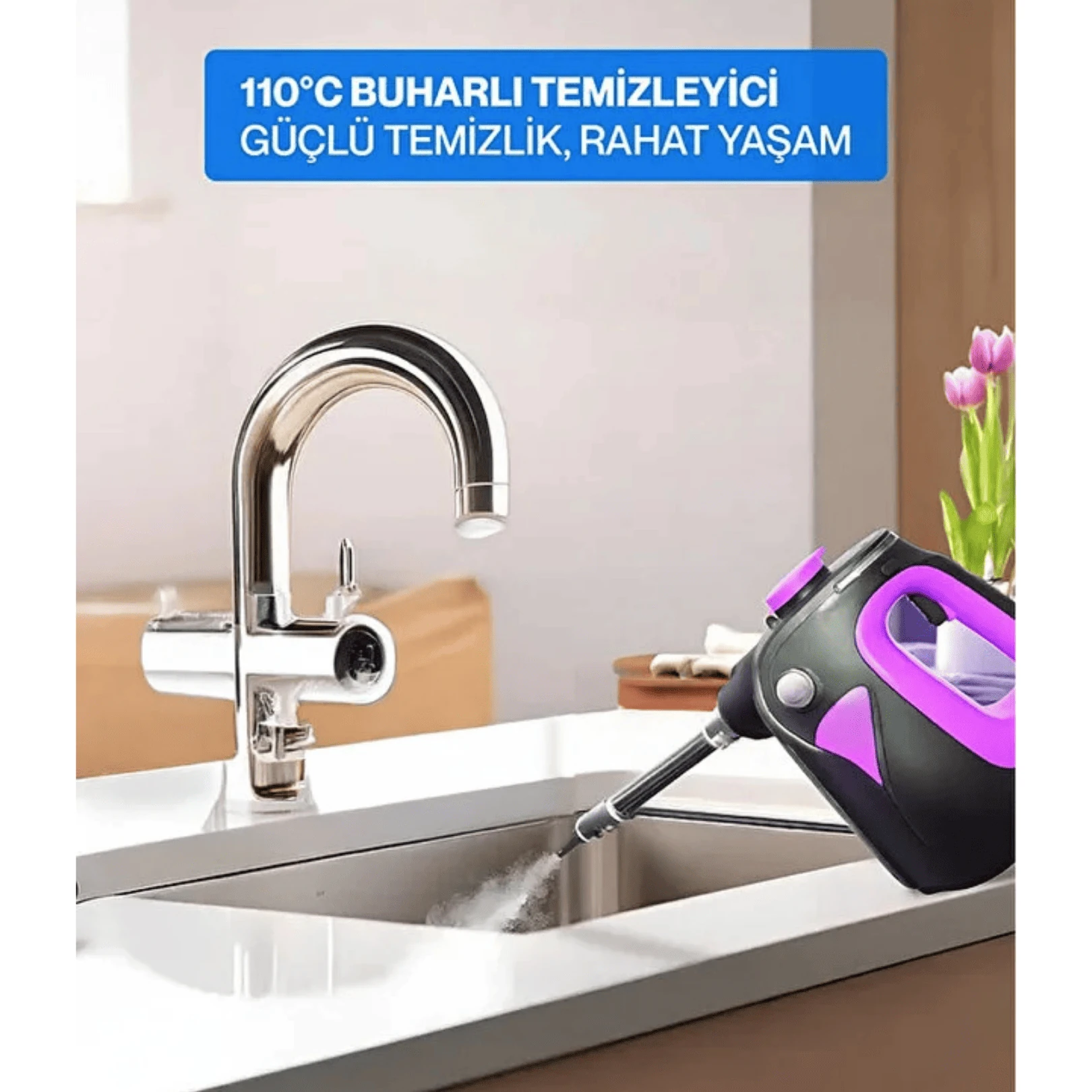 Taşınabilir Basınçlı Buhar Temizleyici (Güçlü, Hızlı)