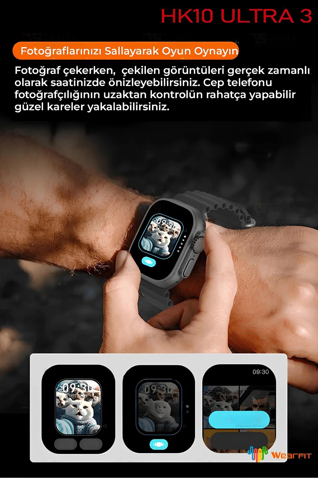 Watch 10 HK Ultra 3 Akıllı Saat (Yeni Sürüm)