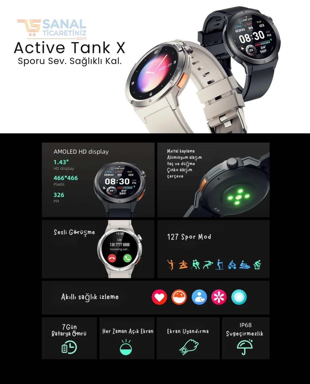 Active Tank X Akıllı Saat