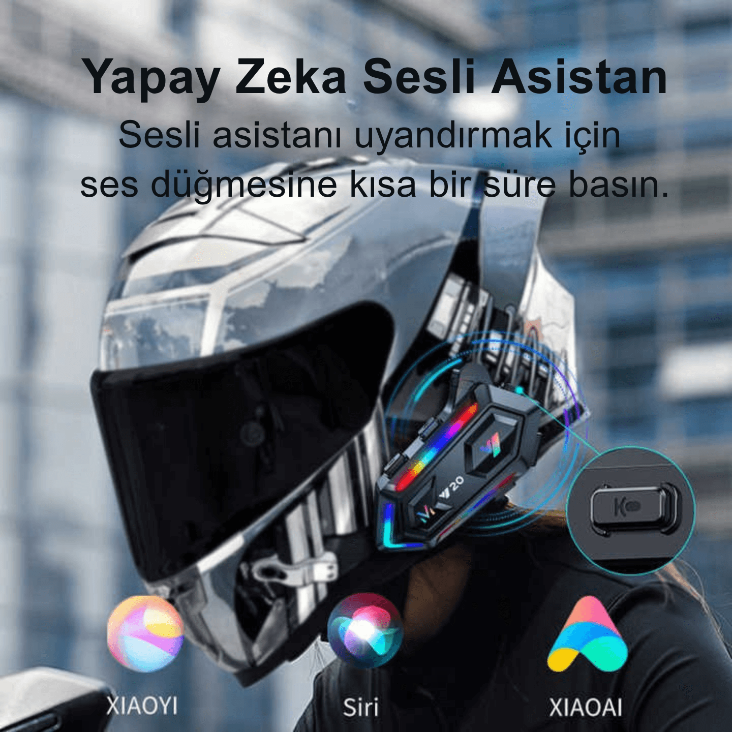 YAMA20 Motosiklet Bluetooth Kulaklık Interkom