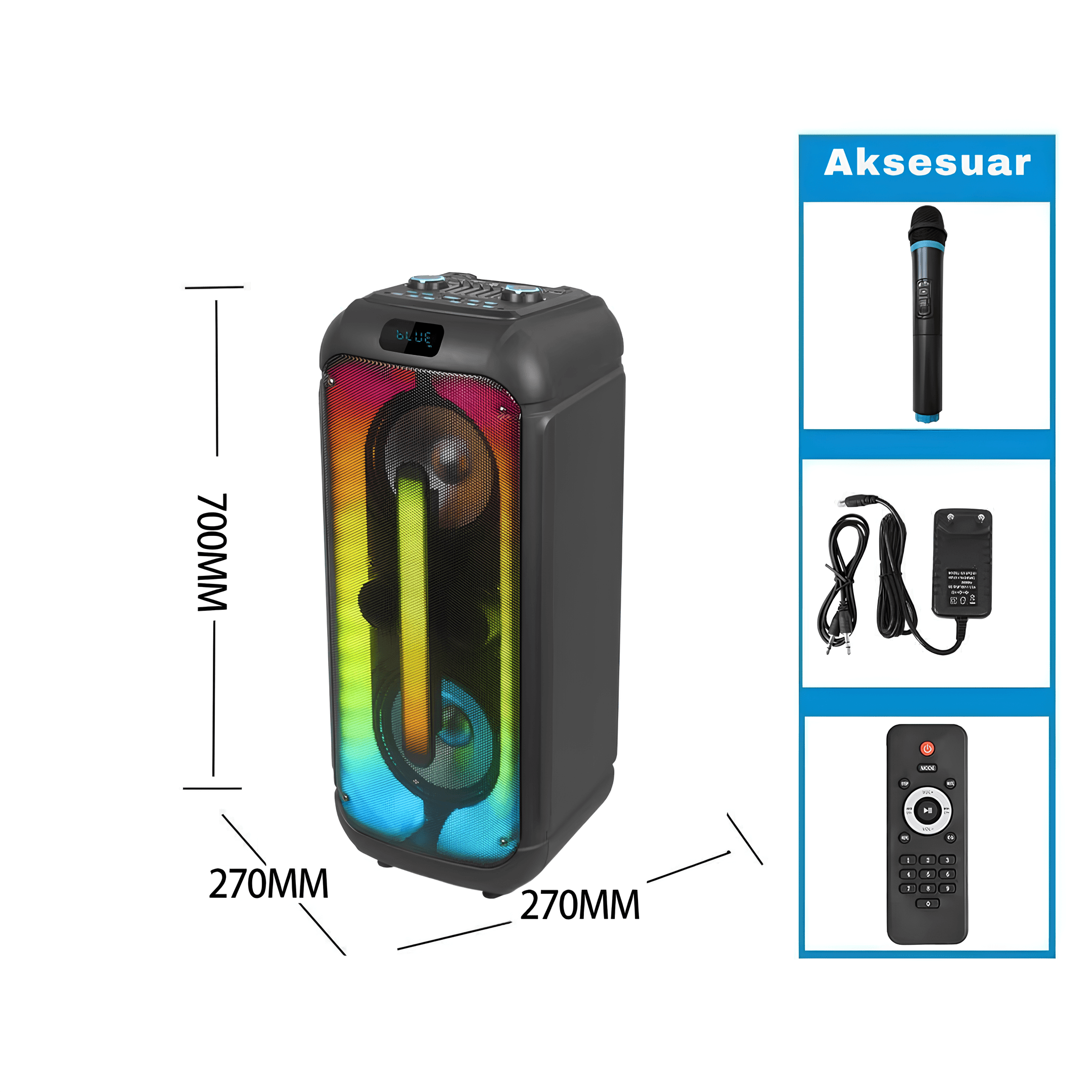 2801 Ultra Büyük Mikrofonlu Taşınabilir Speaker