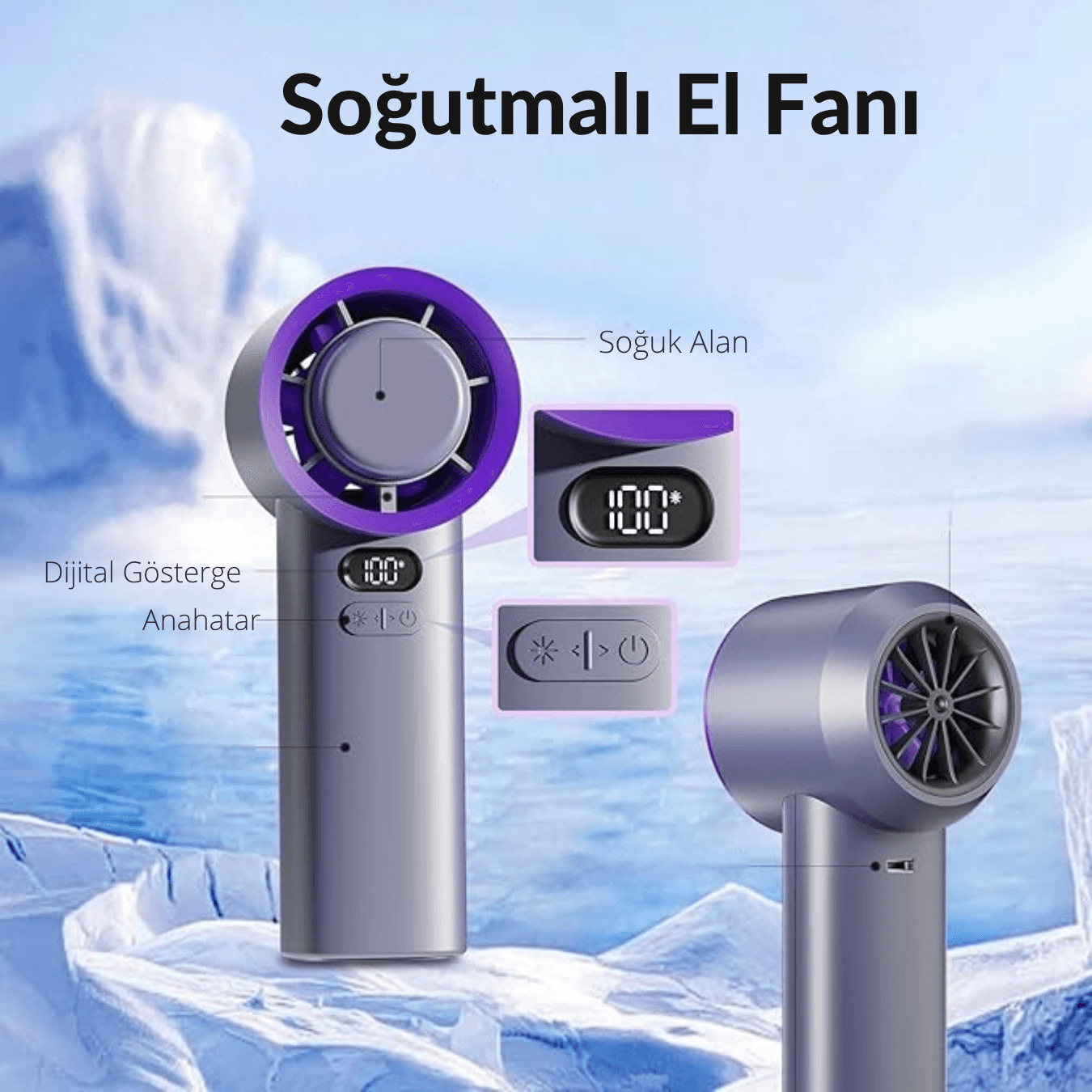 Dijital Soğutmalı Taşınabilir Fan 