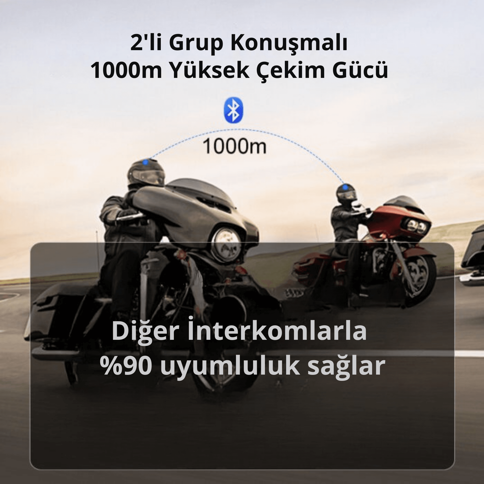 Qonic28-2X 2’li Grup Konuşmalı Kablosuz Kulaklık İnterkom (32 GB SD Hediyeli)