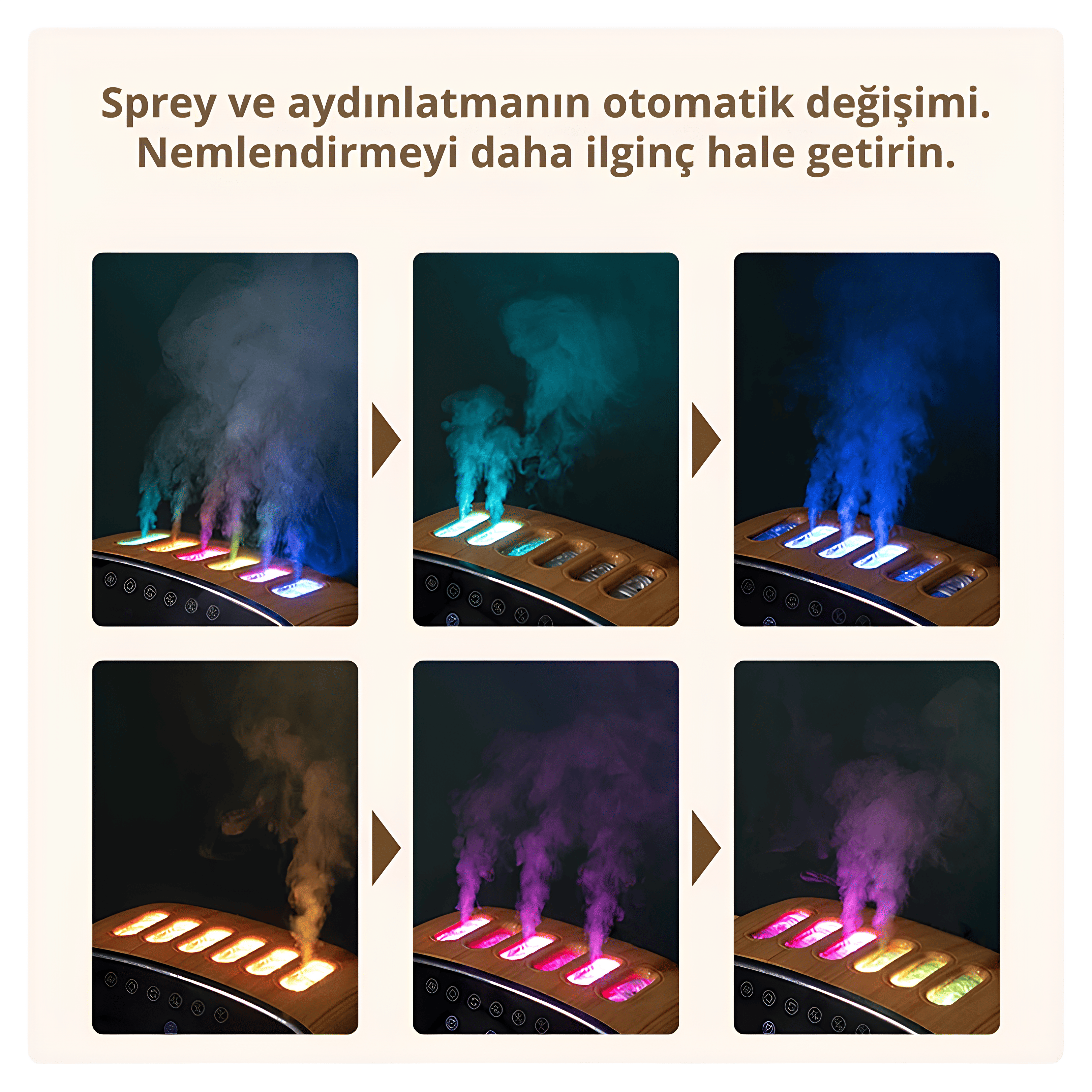 Çok Fonksiyonlu Aroma Dijital Spekaer Nemlendirici