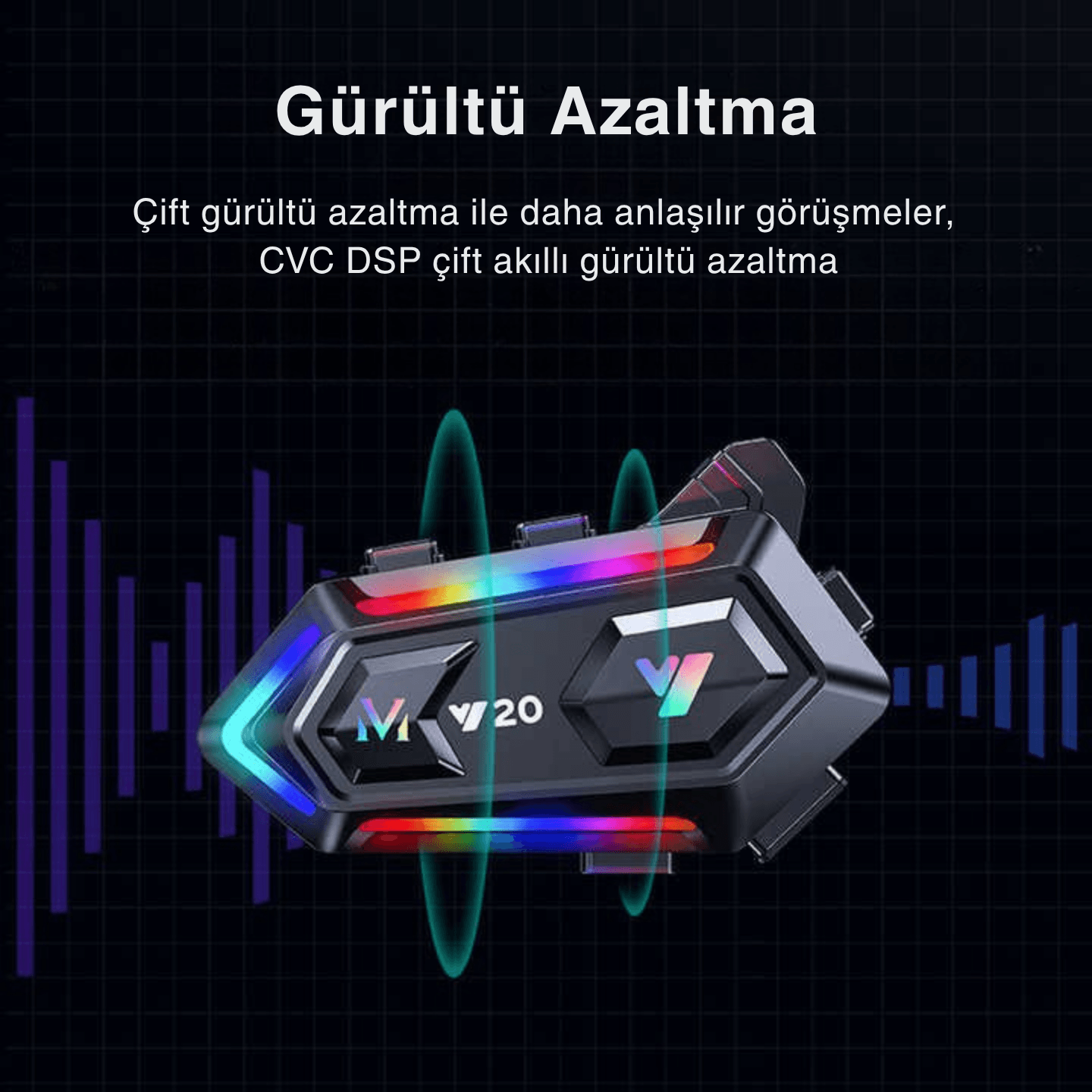 YAMA20 Motosiklet Bluetooth Kulaklık Interkom