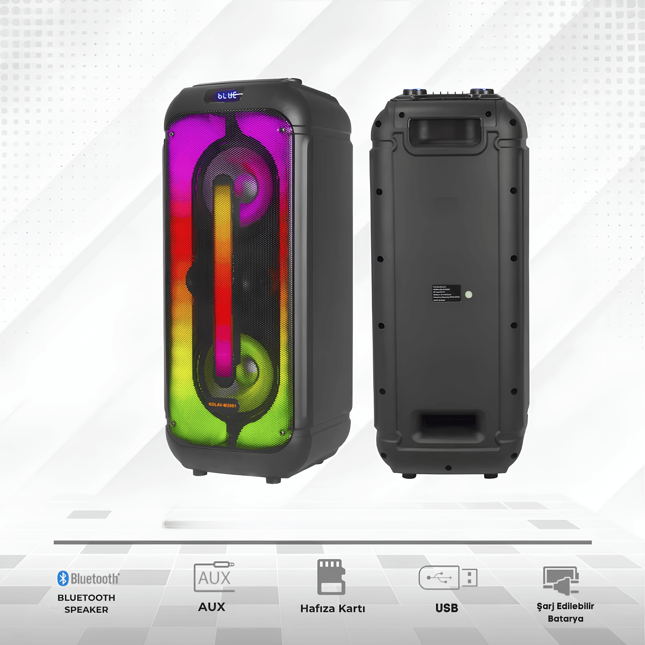 2801 Ultra Büyük Mikrofonlu Taşınabilir Speaker