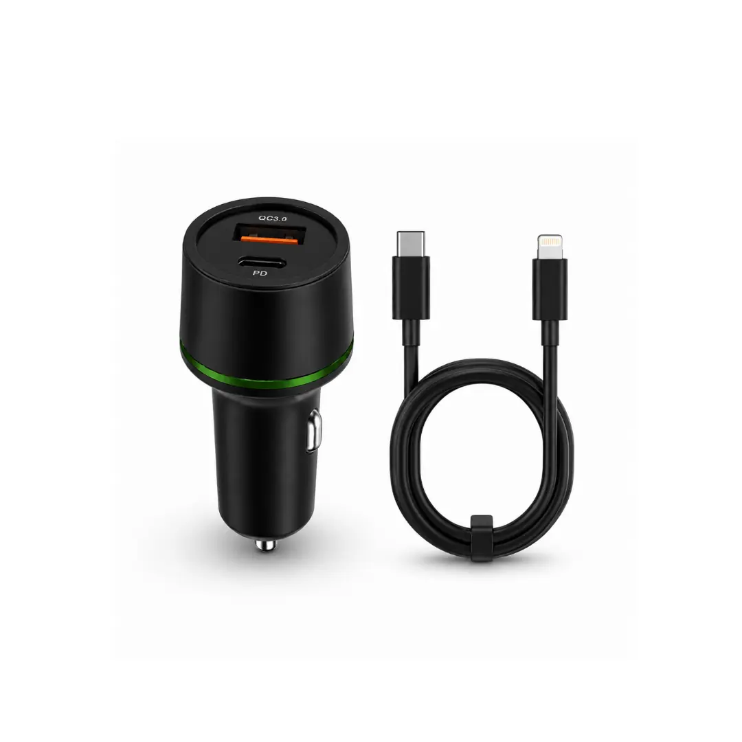 48W PD + QC3.0 Hızlı Araç Şarj Cihazı Çift Girişli Type-C & USB