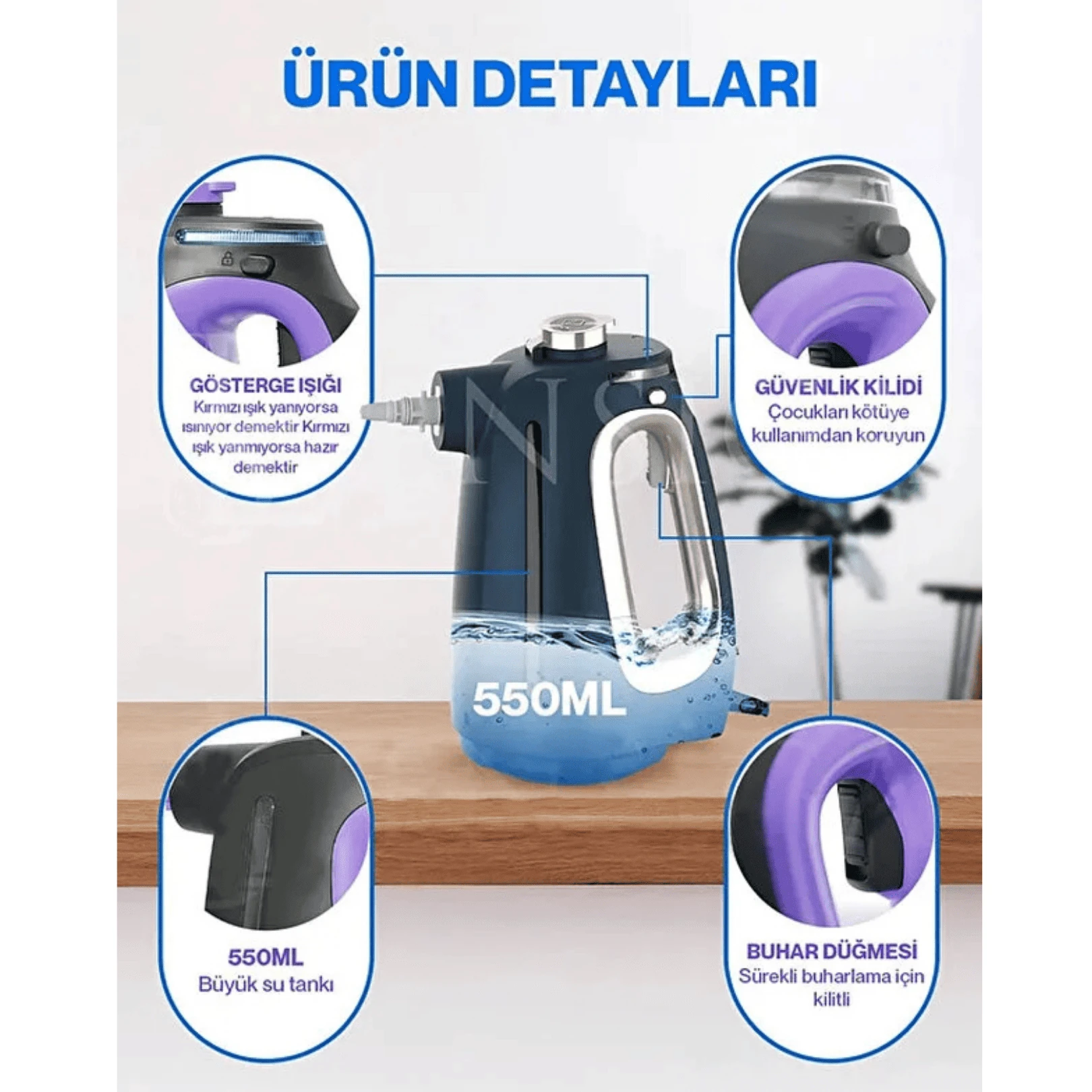 Taşınabilir Basınçlı Buhar Temizleyici (Güçlü, Hızlı)